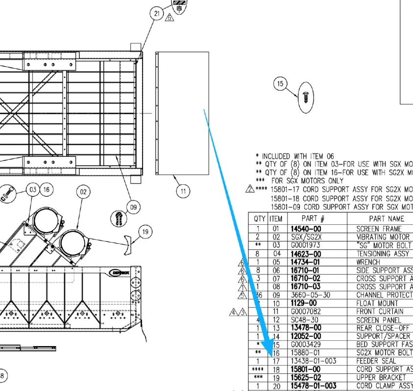 3438-01-003 Feeder Seal FLC504/503
