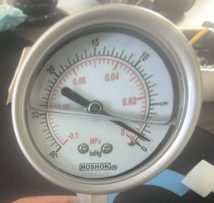 0-30 inHg Vacuum Pressure Gauge M20x1.5 Thread Oil Filled