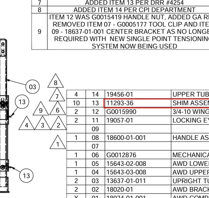 11293- 36 Shim Assembly