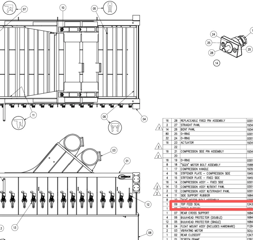 13438-01-003 Top Feed Seal