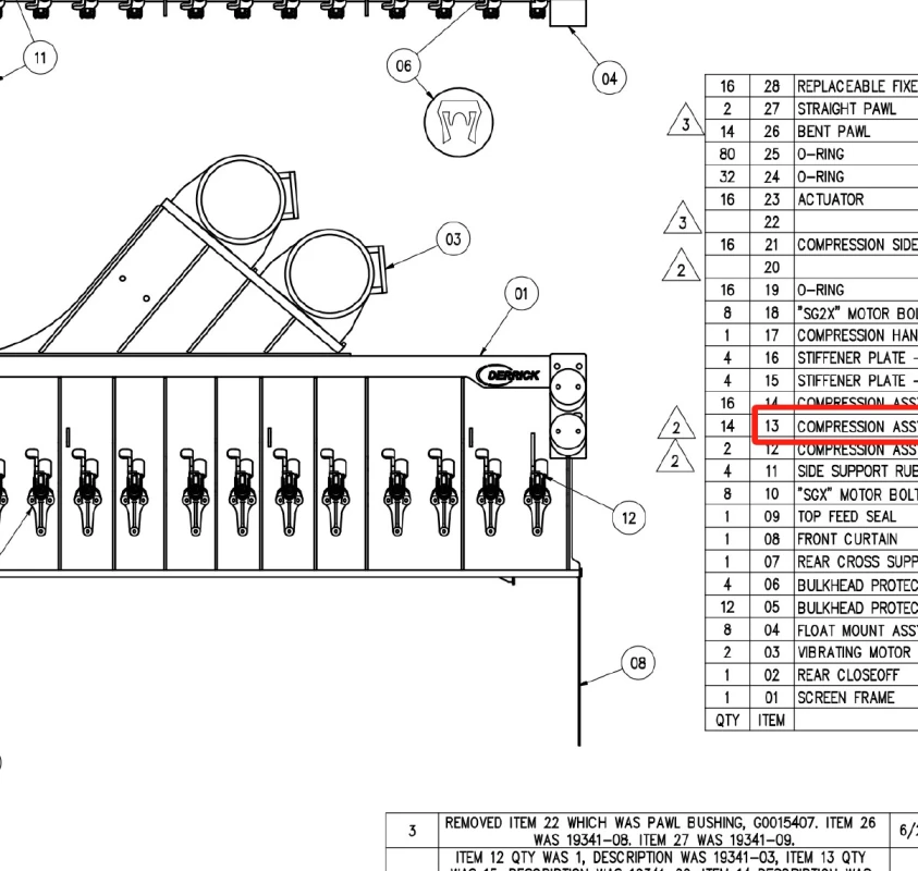 G0015963 Replaceable Compression Assembly With Bend Pawl