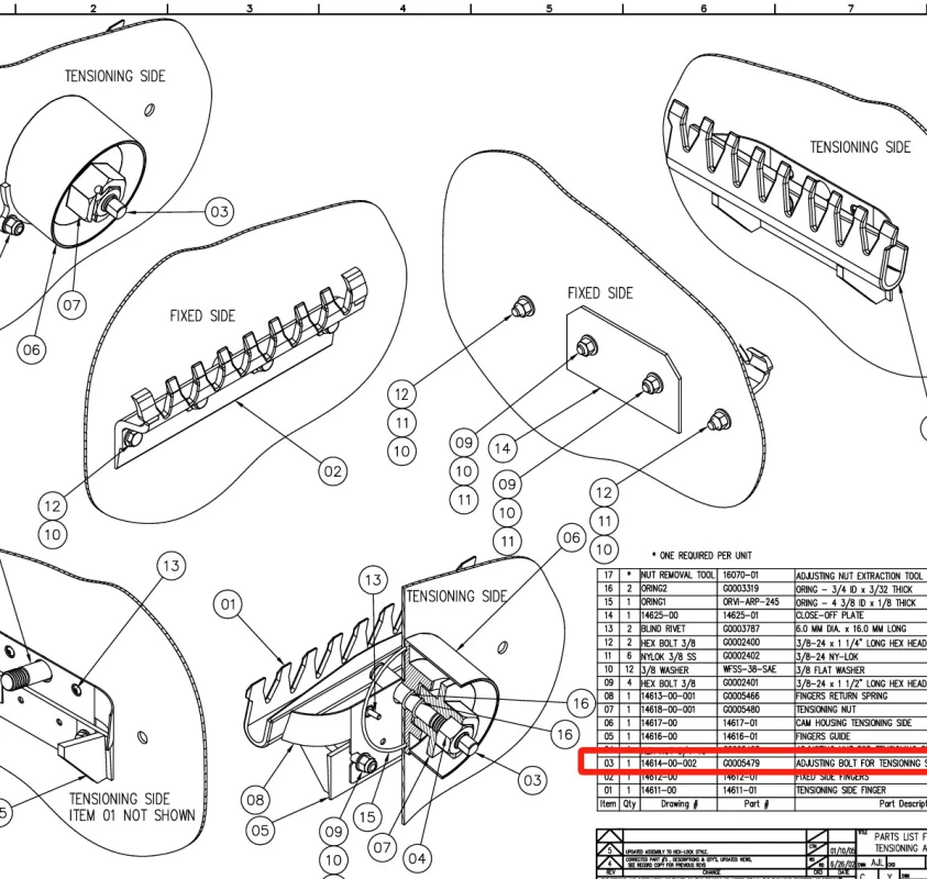 Djusting Bolt For Tensioning Side G0005479