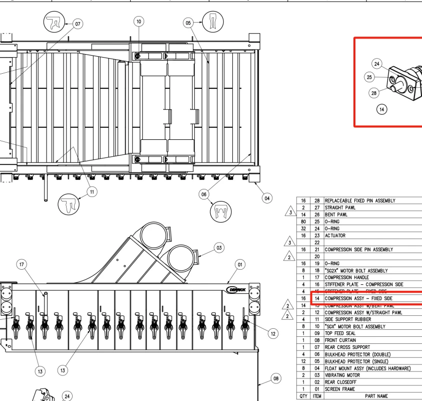 G0015965 Replaceable Compression Assembly Fixed Si